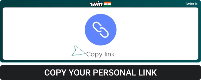 Copy the 1win India affiliate link
