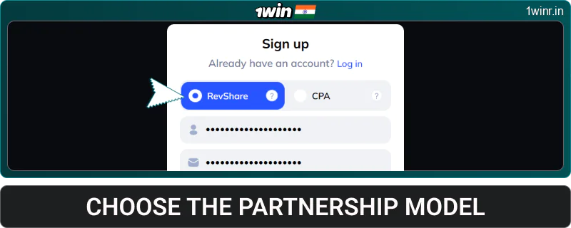 Select a 1win India partnership model